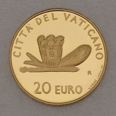 Goldmünze "20 Euro - 2007" Eucharistie (Vatikanstadt) - Hauptansicht