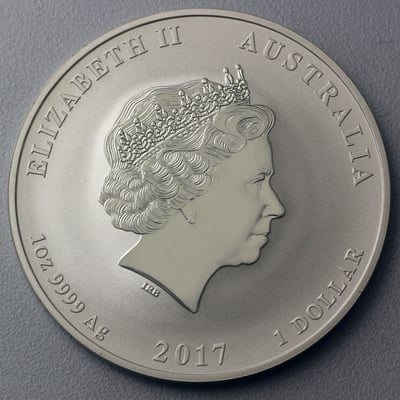 Silbermünze 1oz "Hahn" 2017 Lunar II – Year of the Rooster (Australien) - Miniaturansicht 2