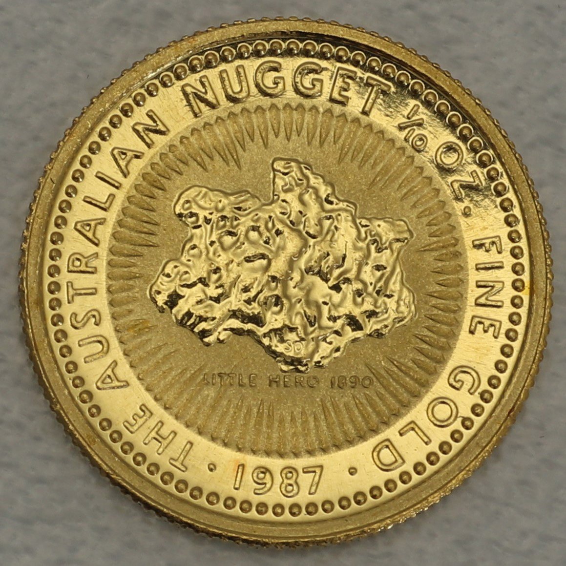 Goldmünze 1/10oz "Australian Nugget" 1987 (Australien) - Hauptansicht
