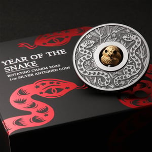 Silbermünze 1oz "Schlange" 2025 (AF) Rotating Charm – Year of the Snake (Tuvalu) - Miniaturansicht 6