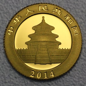 Goldmünze 1/20oz "Panda" 2014 (China) - Miniaturansicht 2