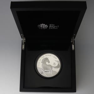Silbermünze 5oz "Pferd" 2014 (PP) Lunar – Year of the Horse (Großbritannien) - Miniaturansicht 4