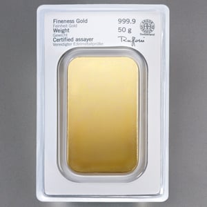 Goldbarren 50g HERAEUS geprägt - Miniaturansicht 3