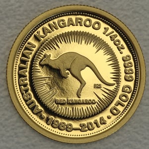 Goldmünze 1/4oz "Känguru" 2014 25. Jubiläum (Australien) - Hauptansicht