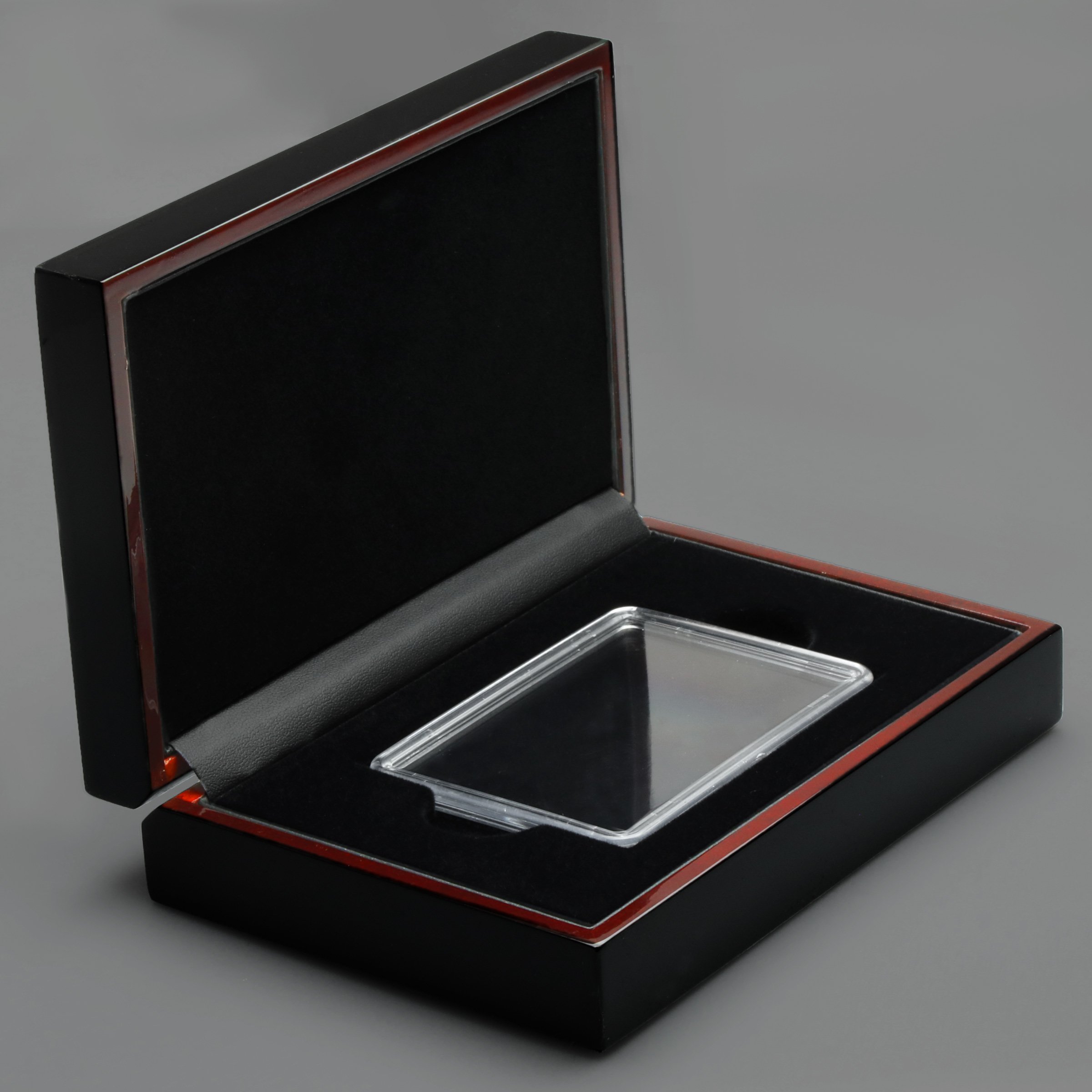 Luxus-Geschenkbox "Hochglanz schwarz" (15x10cm) - Detailansicht 4