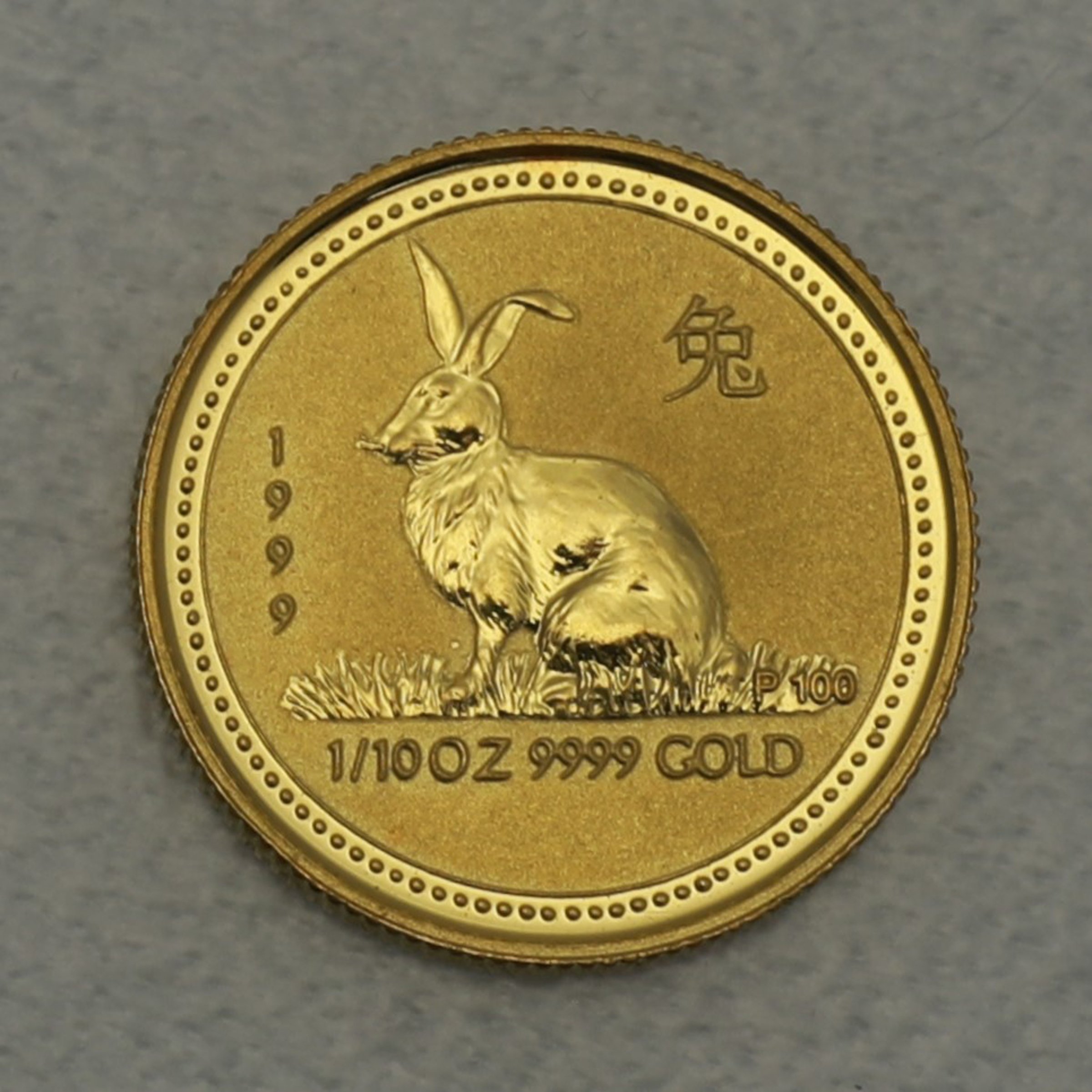 Goldmünze 1/10oz "Hase" 1999 Lunar I – Year of the Rabbit (Australien) - Hauptansicht