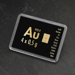Goldtafel 4 x 0,5g "Au International" (Motivbox) - Miniaturansicht 5