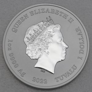 Silbermünze 1oz " Treehouse of Horror" 2022 (koloriert) The Simpsons (Tuvalu) - Miniaturansicht 2