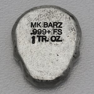 Silber 3-D Barren "Sugar Skull - Pirate Eye" 1oz Day of the Dead - Miniaturansicht 2