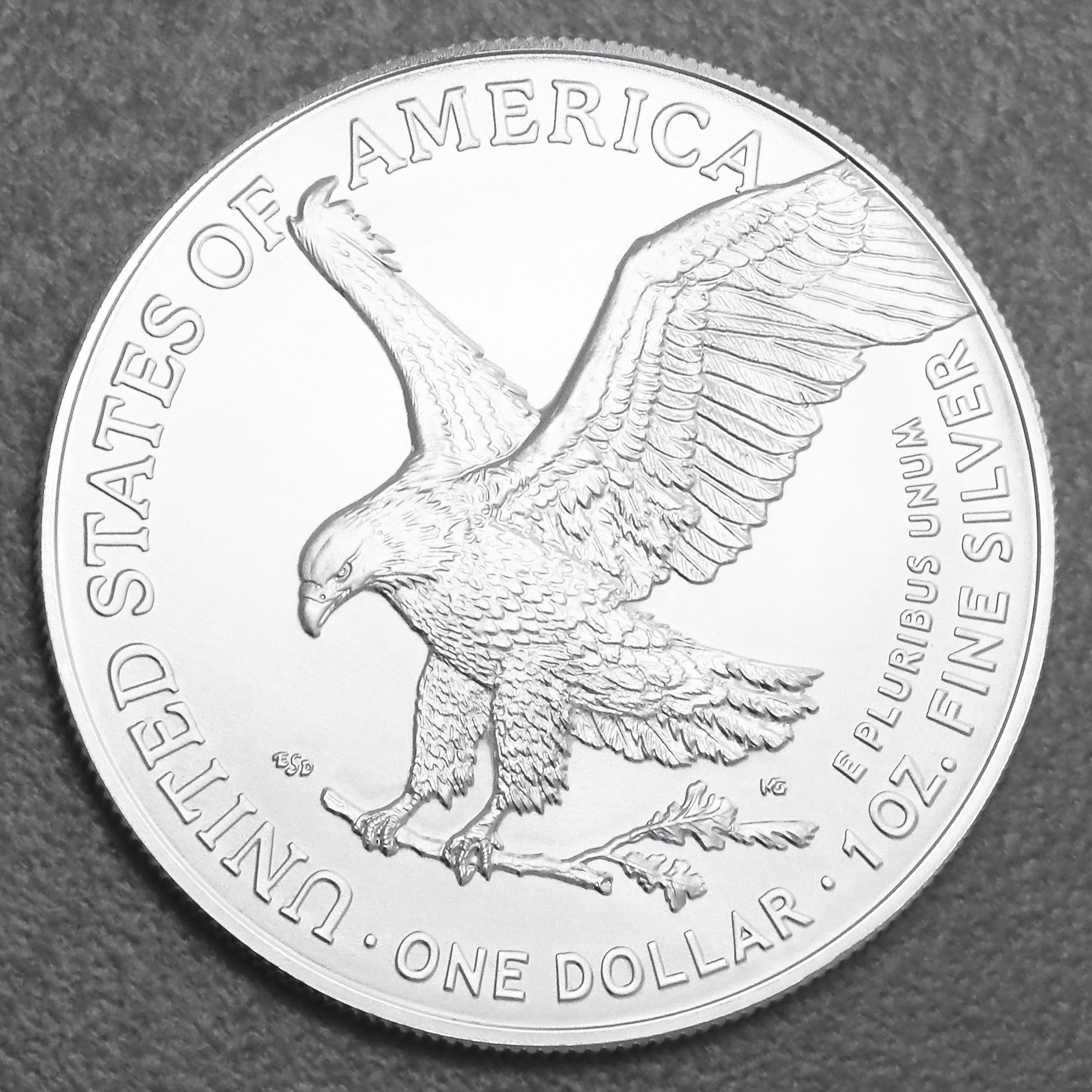 Silbermünze 20 x 1oz "American Eagle" aktueller Jahrgang Tube (USA) - Detailansicht 1
