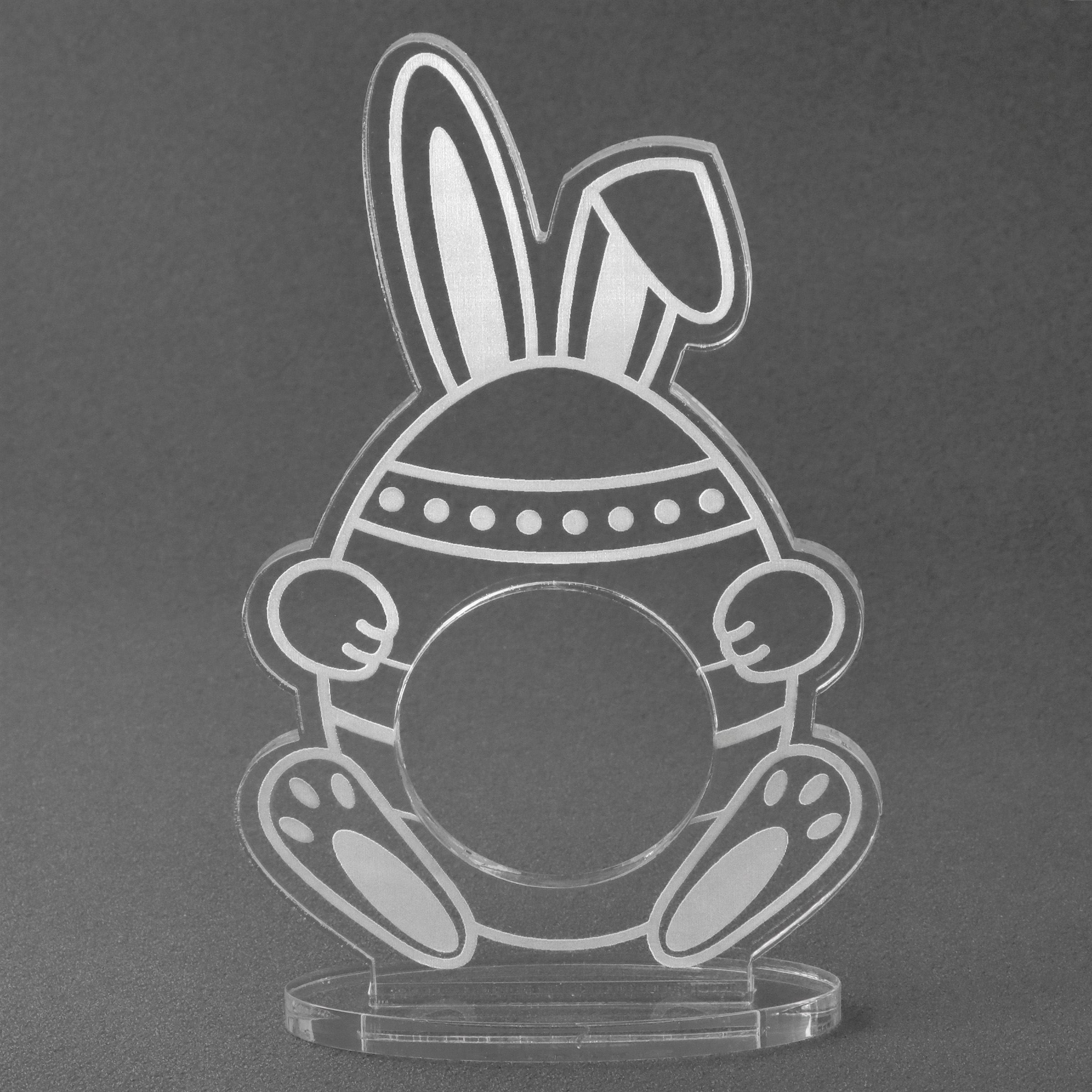 Acrylaufsteller "Osterhase mit Ei" für Medaillen und Münzen - Hauptansicht