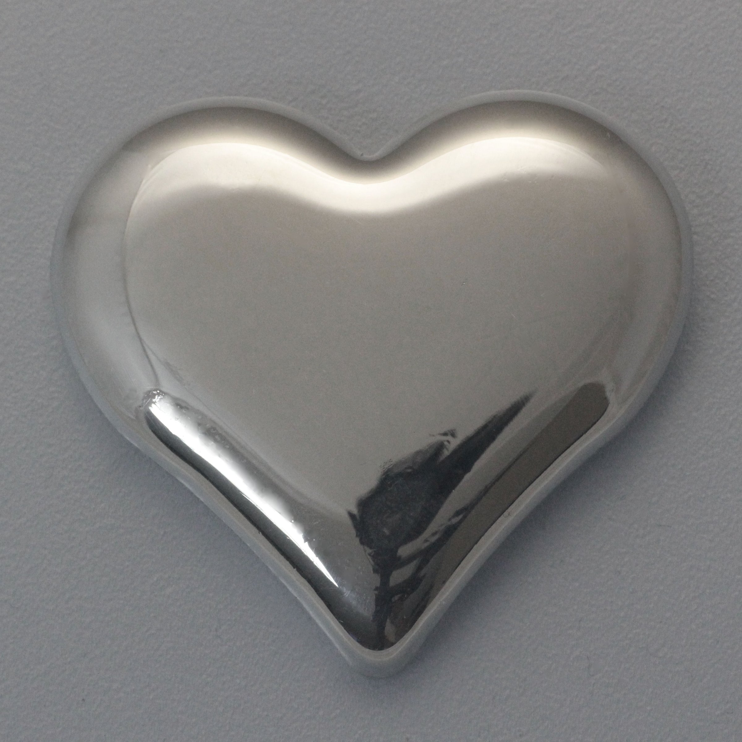 Silber 3-D Barren "Gravur-Herz" 100g, glänzend, gegossen - Hauptansicht