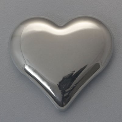 Silber 3-D Barren "Gravur-Herz" 100g, glänzend, gegossen - Miniaturansicht 1