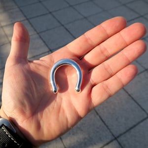 Silberbarren 1oz ESG "Hufeisen" 3D-Barren gegossen glänzend gravierbar - Miniaturansicht 5