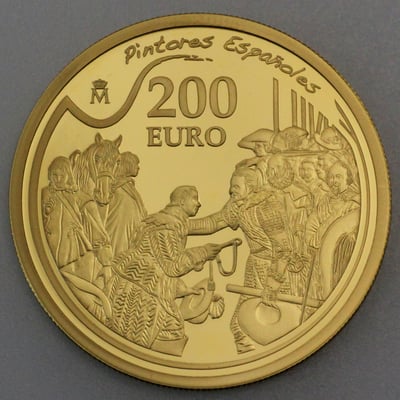 Goldmünze 200 Euro "Diego Velazquez" 2008 (Spanien) - Miniaturansicht 2