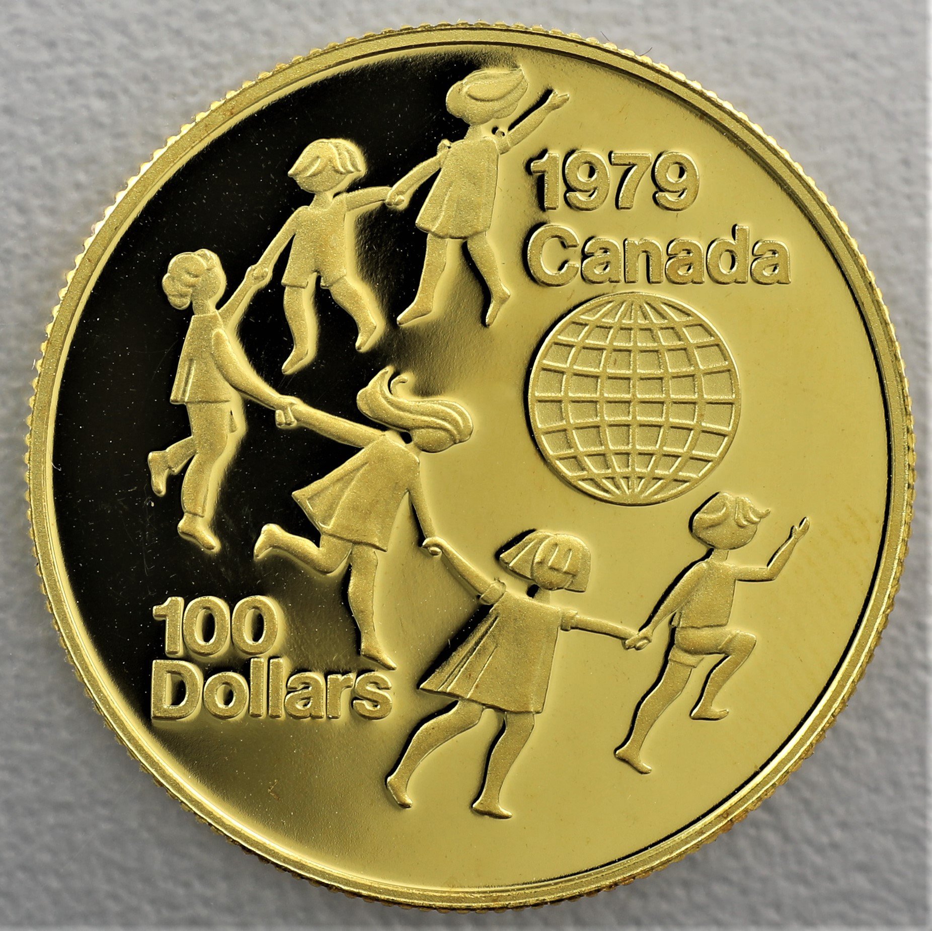 Goldmünze 100 Dollar "Jahr / Kinder" 1979 (Kanada) - Hauptansicht