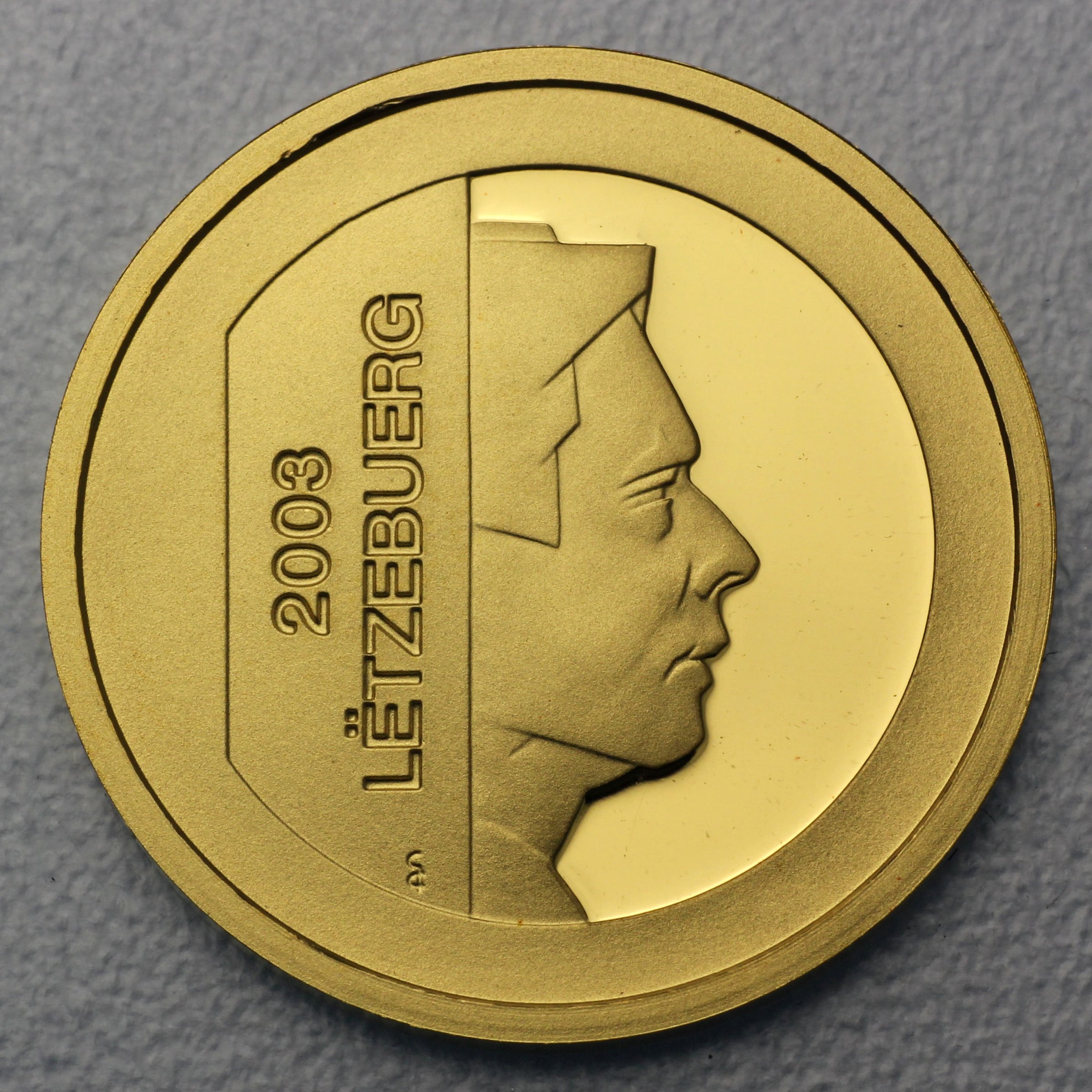 Goldmünze "5 Euro" 2003 5 Jahre Zentralbank Luxemburg (Luxemburg) - Hauptansicht