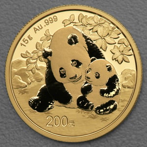 Goldmünze 15g "Panda" 2024 (China) - Hauptansicht