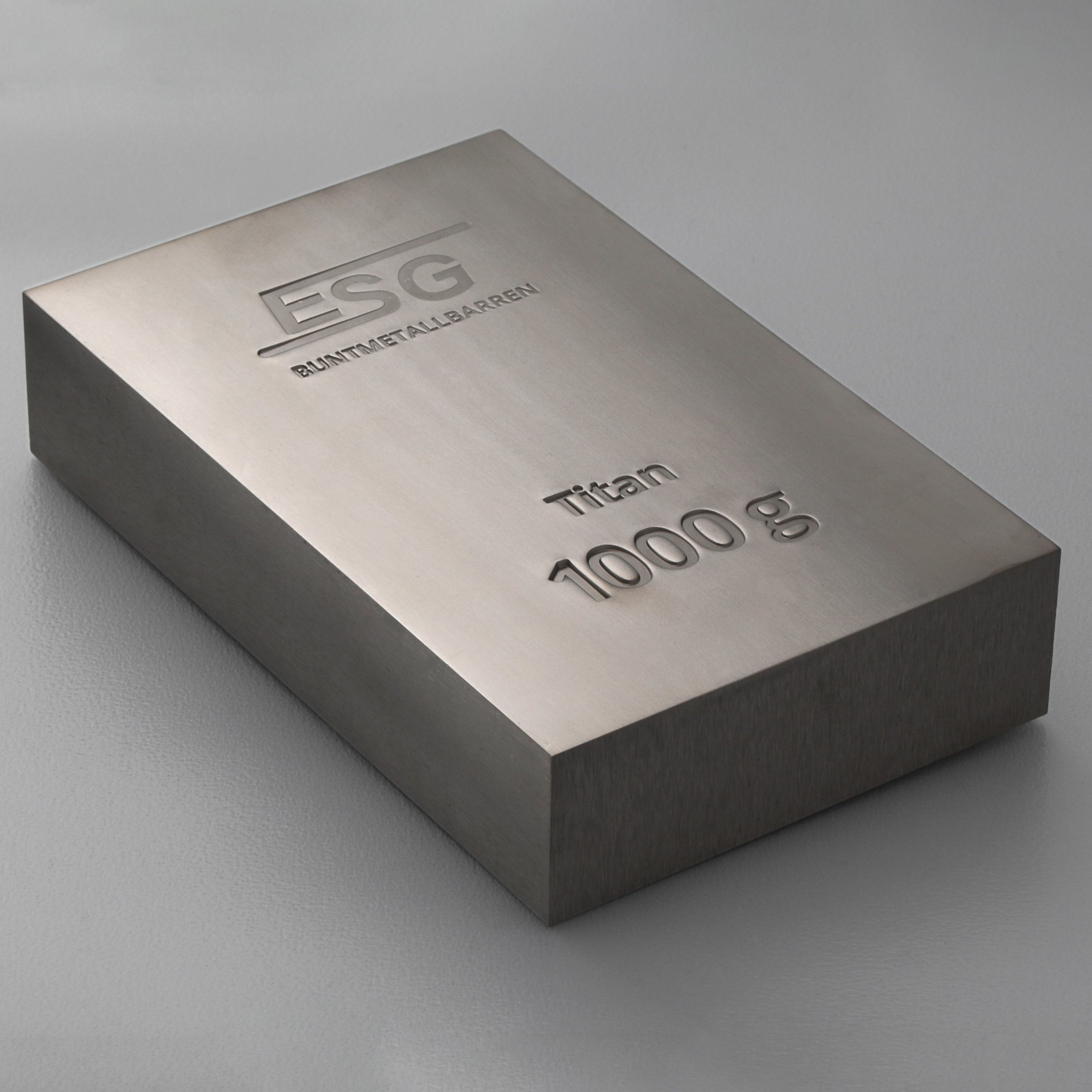 Titanbarren 1kg ESG Buntmetall (995,0 Ti) - Hauptansicht