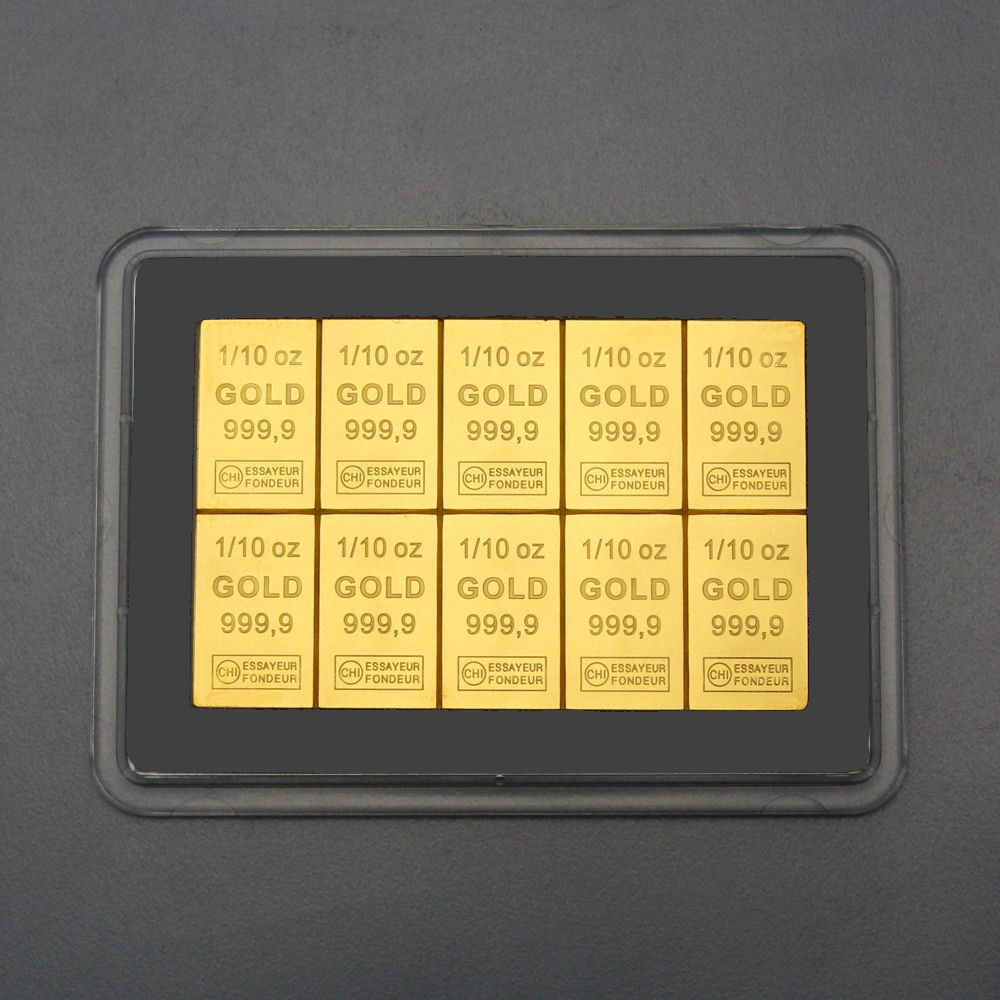 Goldtafel (10x 1/10oz Feingold) "CombiBar" - Hauptansicht