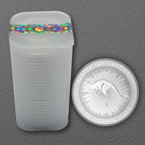 Silbermünze 25 x 1oz "Känguru" aktueller Jahrgang Tube 19% (Australien) - Hauptansicht