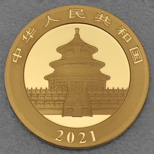 Goldmünze 30g "Panda" 2021 (China) - Miniaturansicht 2
