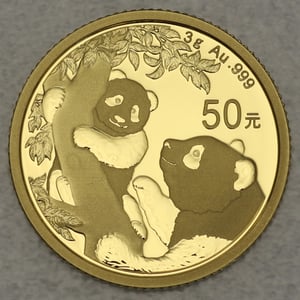 Goldmünze 3g "Panda" 2021 (China) - Hauptansicht