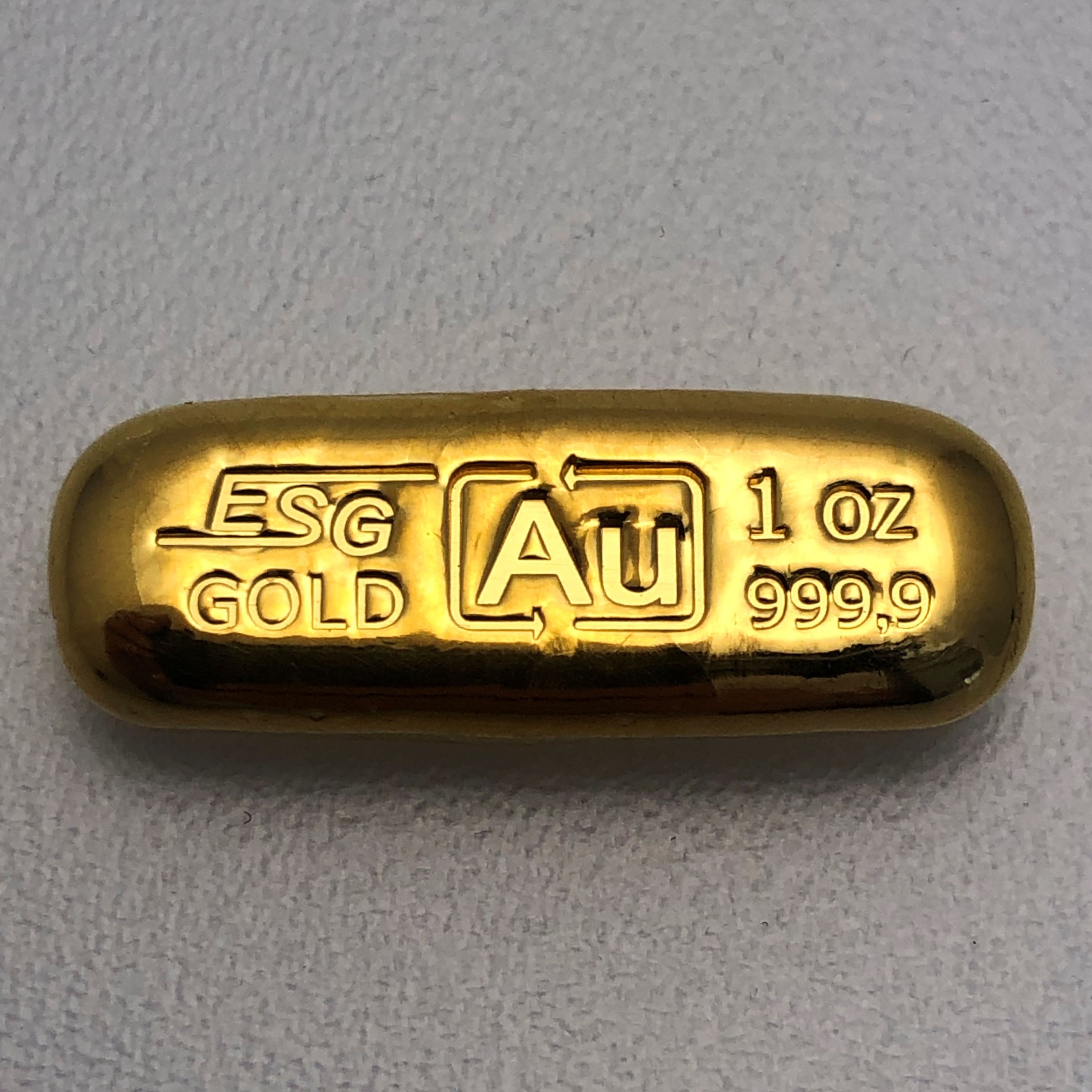Goldbarren 1oz Au-Gussbarren, Feingold - Detailansicht 1