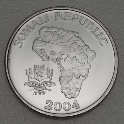 Silbermünze 1oz "Affe" 2004 The African Monkey (Somalia) - Miniaturansicht 2