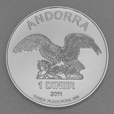 Silbermünze 1oz "Andorra Eagle" verschiedene Jahrgänge diff. (Andorra) - Miniaturansicht 2