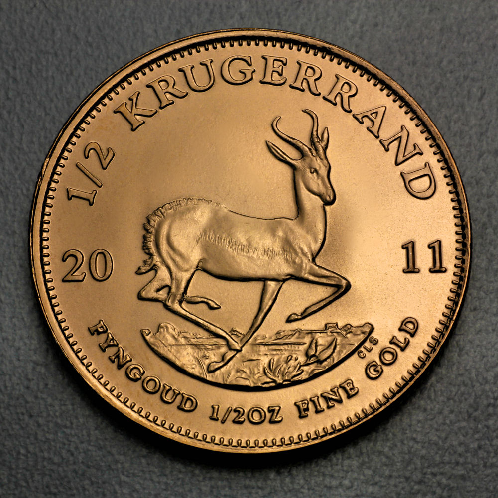 Goldmünze 1/2oz "Krügerrand" verschiedene Jahrgänge (Südafrika) - Detailansicht 1