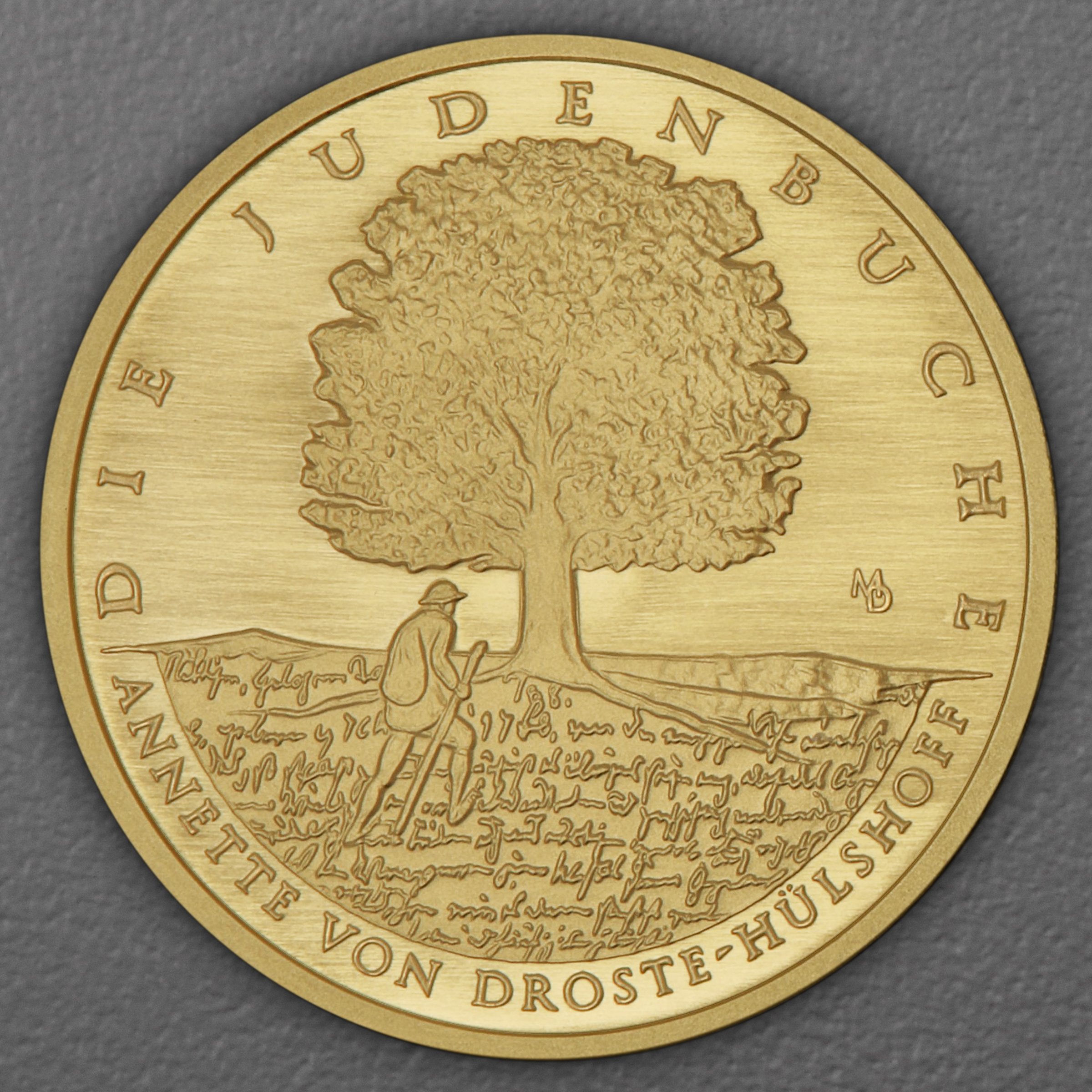 Goldmünze 100 Euro "Die Judenbuche" 2026 Meisterwerke der deutschen Literatur (Deutschland) - Hauptansicht