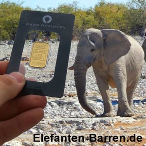 Goldbarren 10g Rand Refinery "Elefanten-Motiv" - Miniaturansicht 7