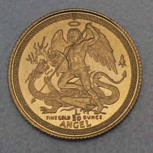 Goldmünze 1/20oz "Angel" 1985 (Isle of Man) - Miniaturansicht 1