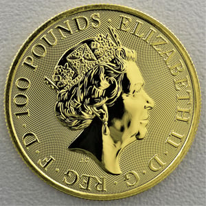 Goldmünze 1oz "White Lion of Mortimer" 2020 The Queen s Beasts (Großbritannien) - Miniaturansicht 2