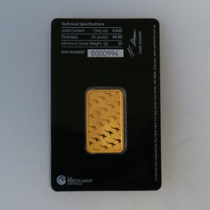 Goldbarren 20g THE PERTH MINT "Känguru" - Miniaturansicht 2