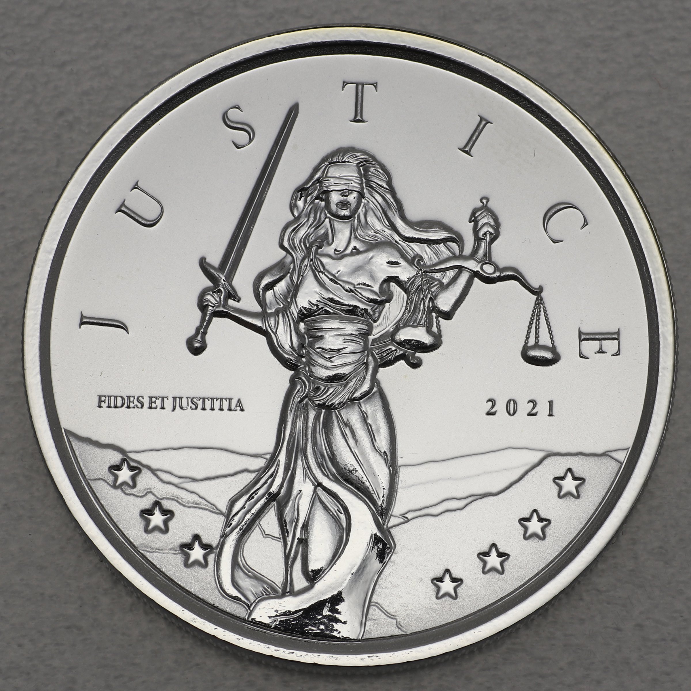 Silbermünze 1oz "Lady Justice" 2021 (Gibraltar) - Hauptansicht