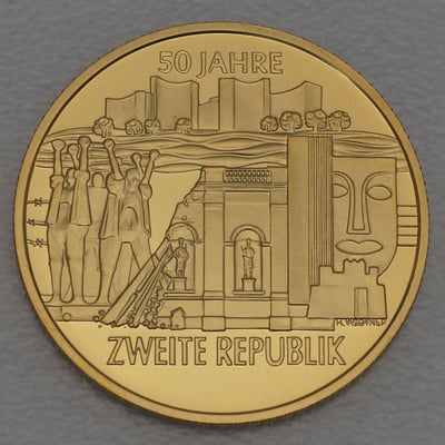 Goldmünze 1000 Schilling "Zweite Republik" 1995 (PP) Millenium (Österreich) - Miniaturansicht 1