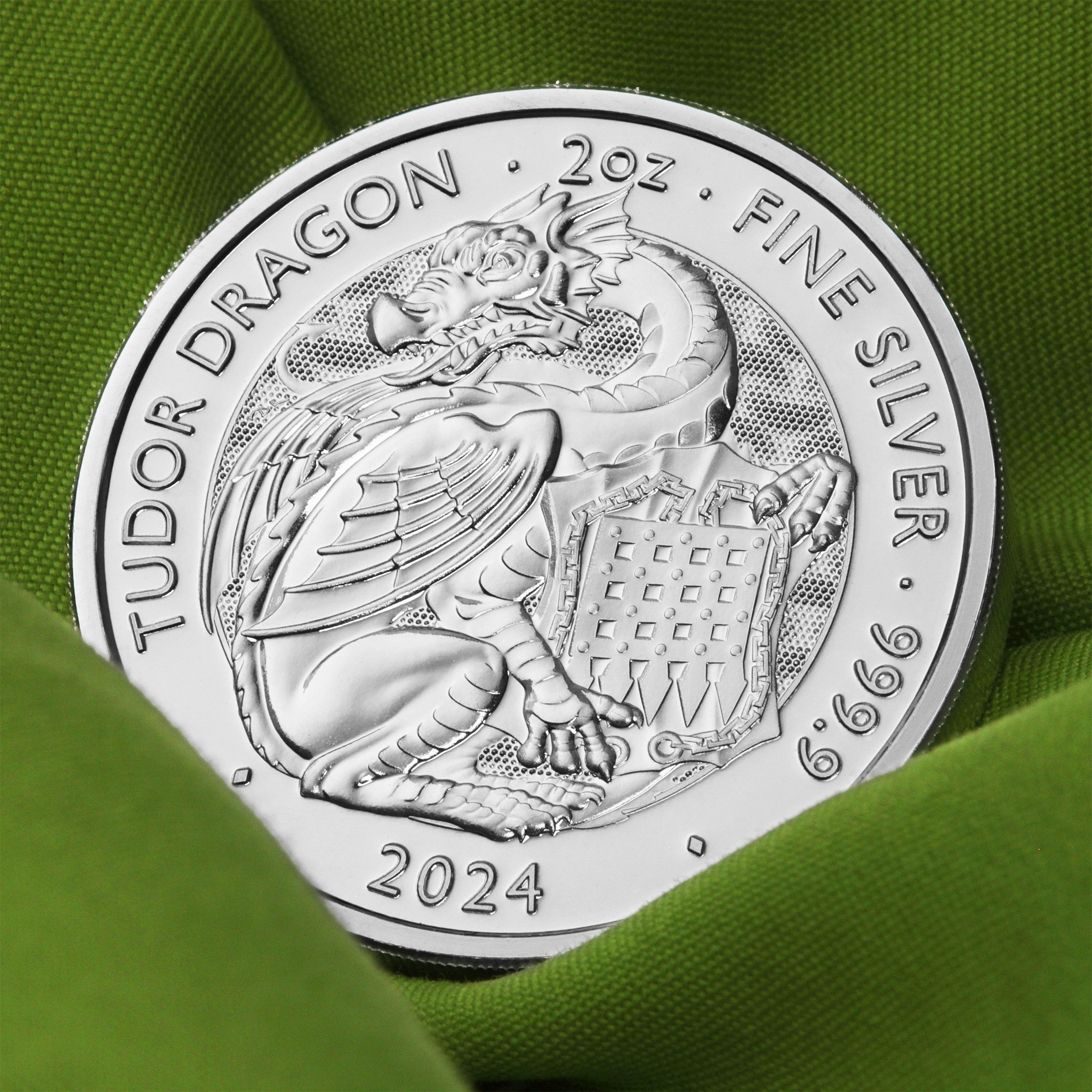 Silbermünze 2oz "Tudor Dragon" 2024 Royal Tudor Beasts (Großbritannien) - Detailansicht 4