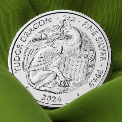 Silbermünze 2oz "Tudor Dragon" 2024 Royal Tudor Beasts (Großbritannien) - Miniaturansicht 5