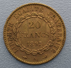 Goldmünze 20 Francs "Engel-Republik" (Frankreich) - Miniaturansicht 2