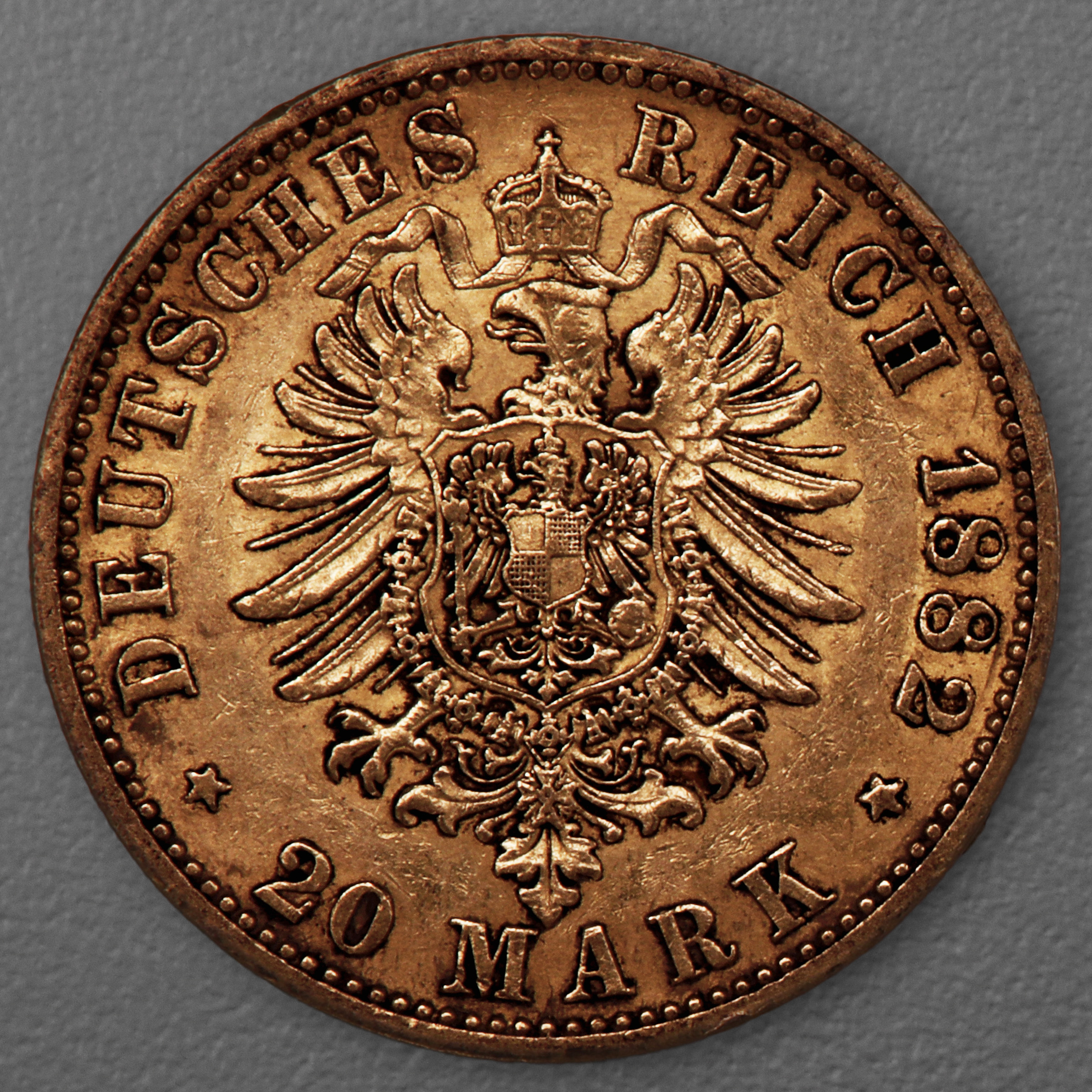 Goldmünze 20 Mark "Wilhelm I." 1882-A J.246 (Preußen) - Detailansicht 1