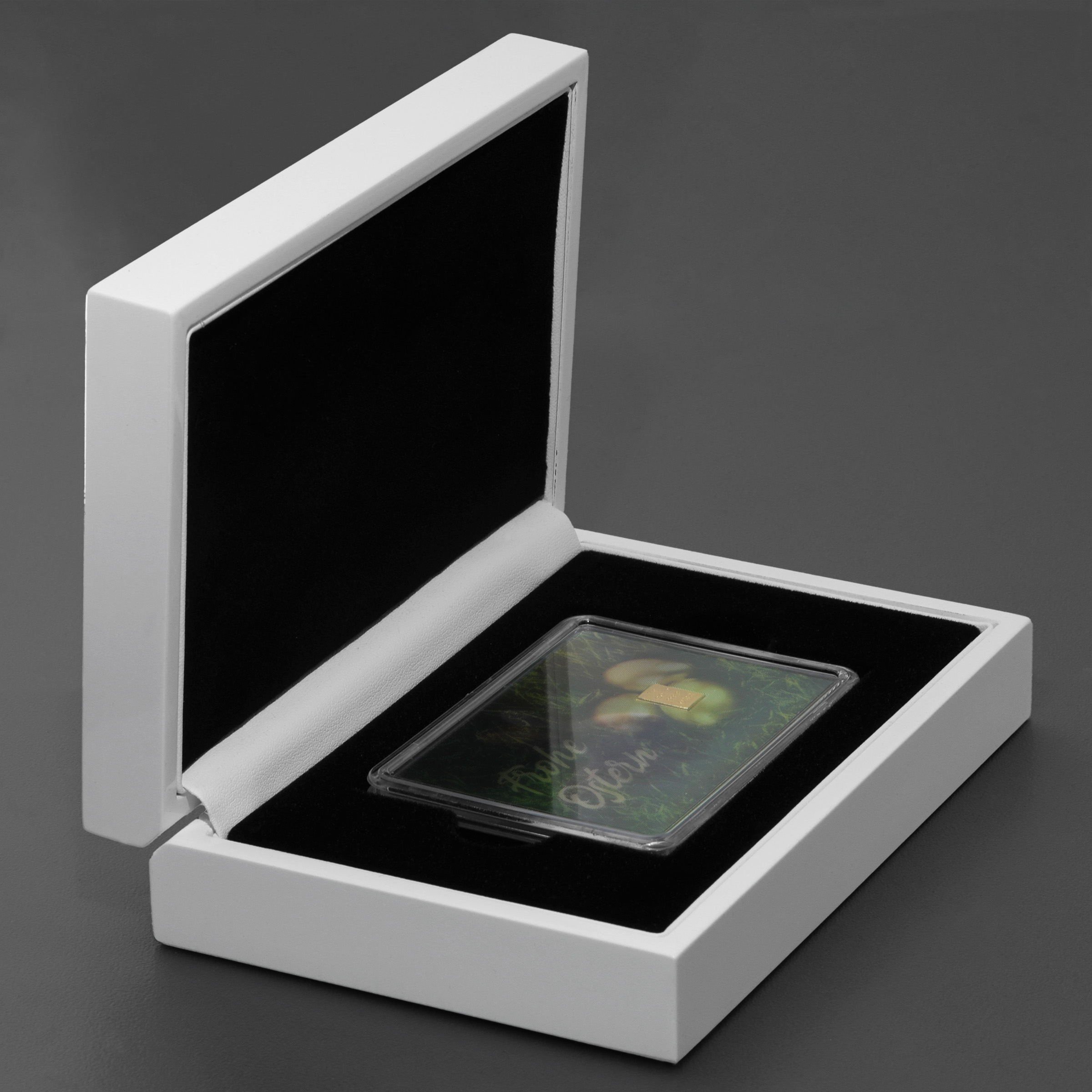 Luxus-Geschenkbox "Hochglanz weiß" (14,8x10,2cm) - Detailansicht 5