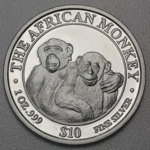 Silbermünze 1oz "Affe" 2000 The African Monkey (Somalia) - Miniaturansicht 1
