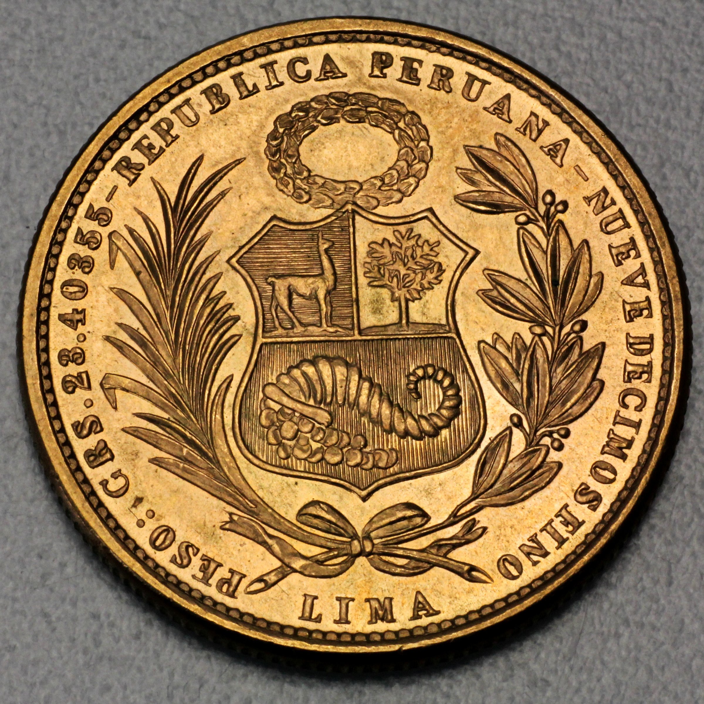 Goldmünze 50 Soles "Liberty" (Peru) - Detailansicht 1