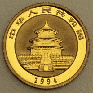 Goldmünze 1/10oz "Panda" 1994 (China) - Miniaturansicht 2