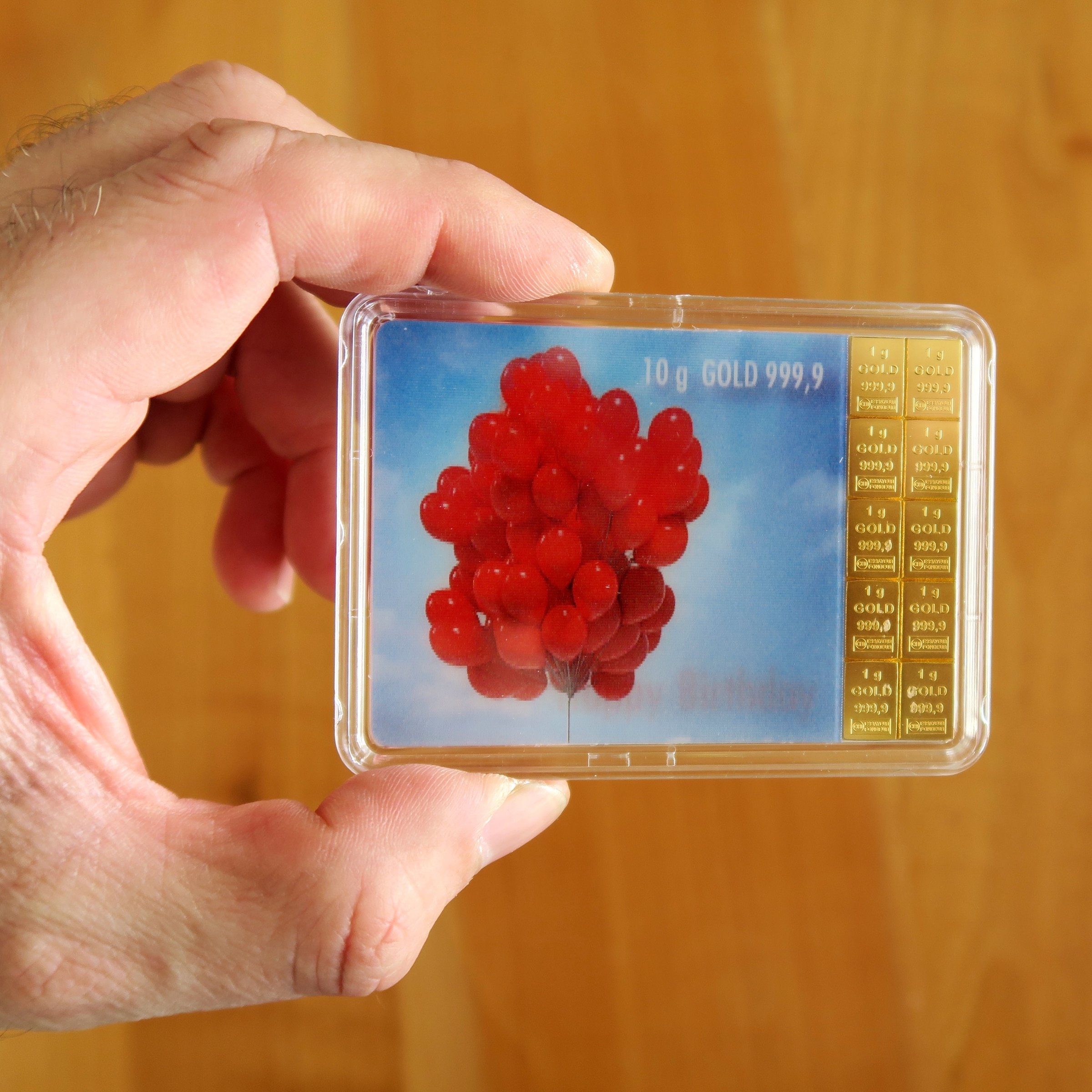 Goldbarren 10g "Elefant/Happy Birthday" (Flip) - Detailansicht 1
