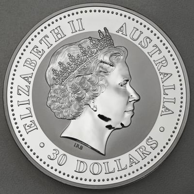 Silbermünze 1kg "Pferd" 2002 Lunar I – Year of the Horse (Australien) - Miniaturansicht 2
