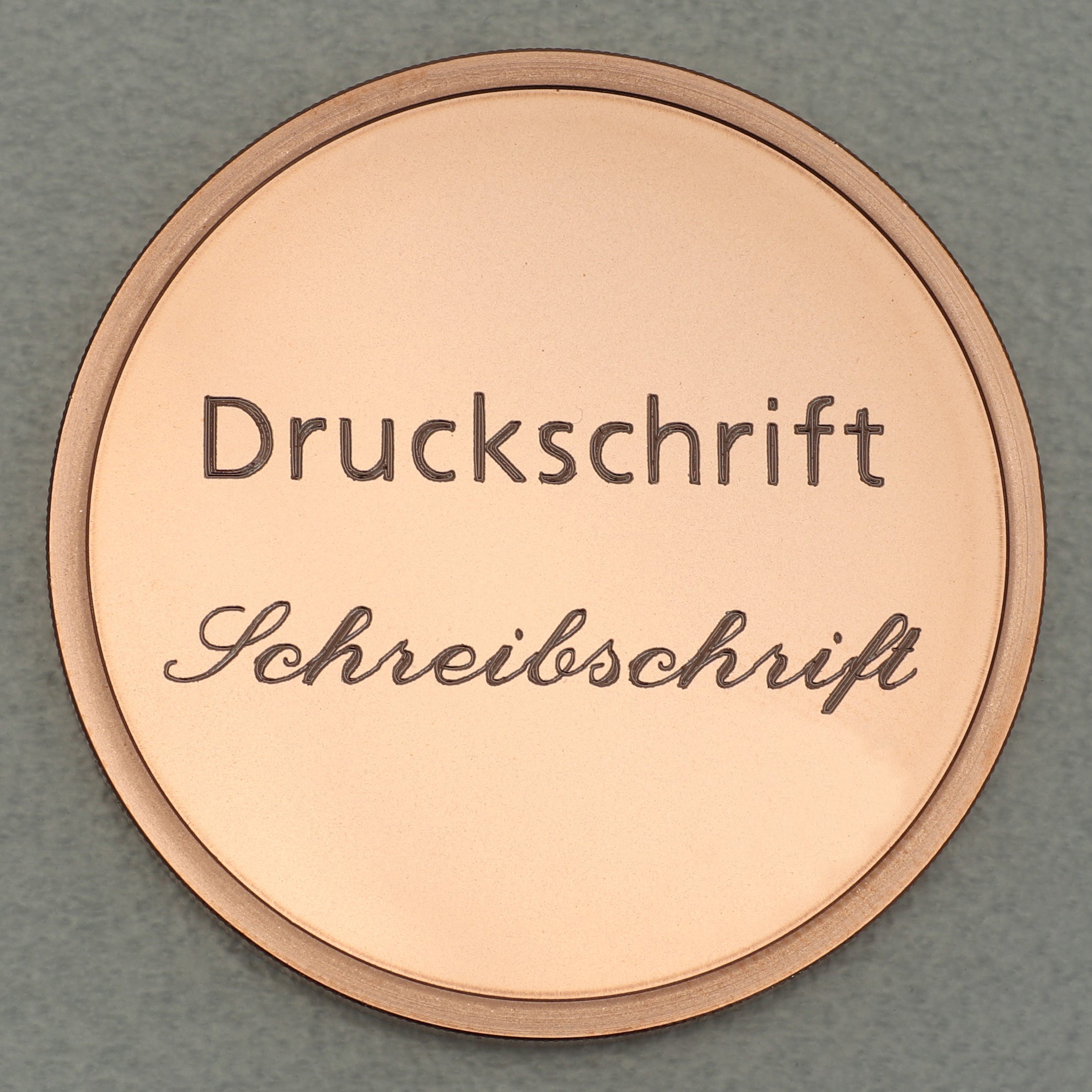 Kupfermedaille "Danke - Mama" Gravurmedaille - Detailansicht 2