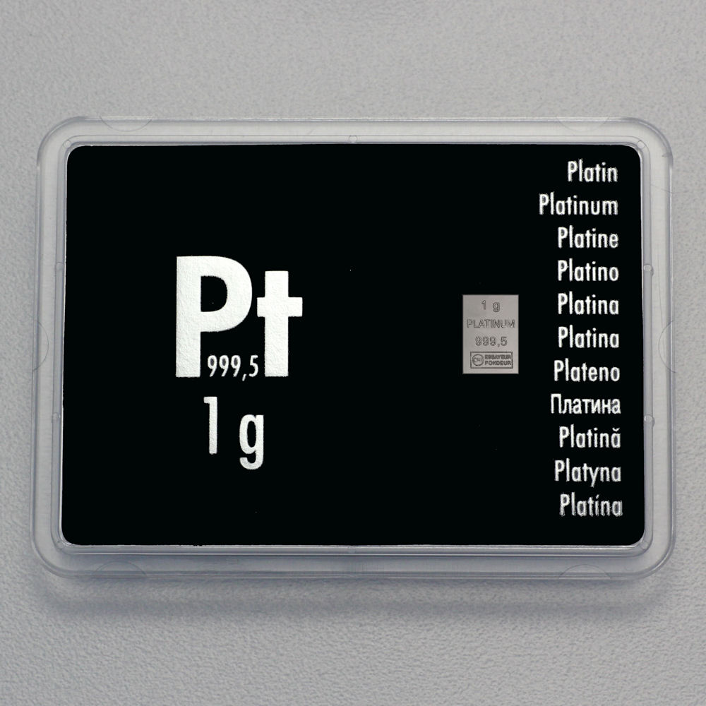 Platinbarren 1g "Pt International" (Motivbox) - Hauptansicht